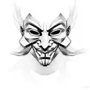 anonymous mask  tattoo design idea