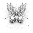 flying chicken aviator tattoo design idea