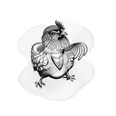 flying chicken aviator tattoo design idea