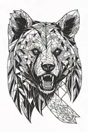 bear claw tattoo design idea