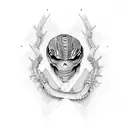 skeleton cobra and cobra tattoo design idea