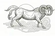 aries loyalty stubbornness strength balance tattoo design idea