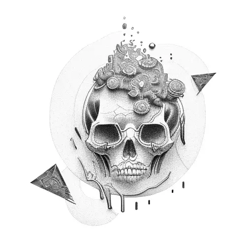 money saying get rich or die trying tattoo design idea