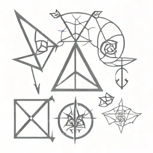 dnd fighter symbols tattoo design idea