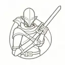 dnd fighter tattoo design idea