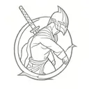 dnd fighter tattoo design idea