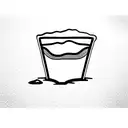 melting ice cube tattoo design idea