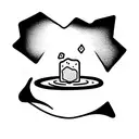melting ice cube tattoo design idea