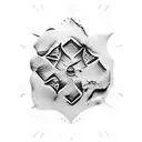 melting ice cube tattoo design idea
