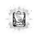 melting ice cube tattoo design idea