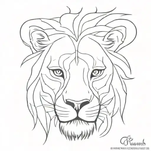 lion warriour skull realistic portrait tattoo design idea