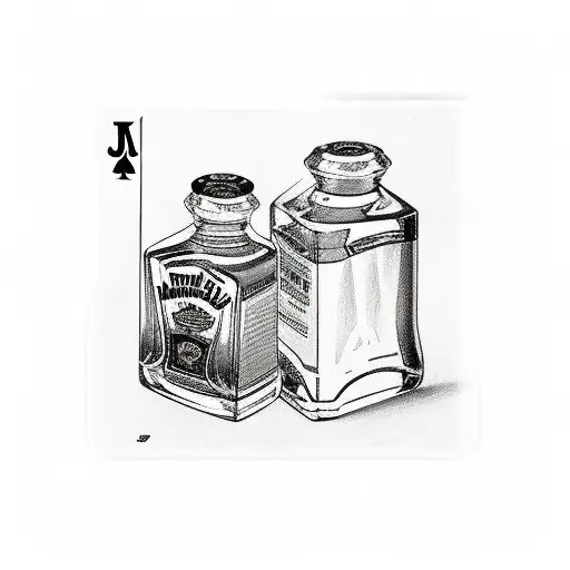 Jack daniels, Marshall amps, marlboro, poker cards tattoo design idea