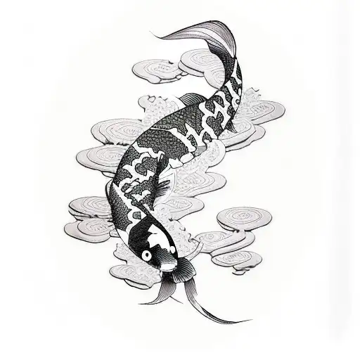pez koi tattoo design idea
