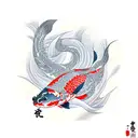 pez koi tattoo design idea