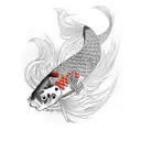 pez koi tattoo design idea