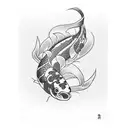 pez koi tattoo design idea