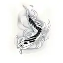 pez koi tattoo design idea