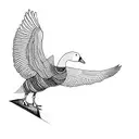 a goose tattoo design idea