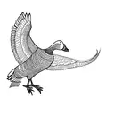 a goose tattoo design idea