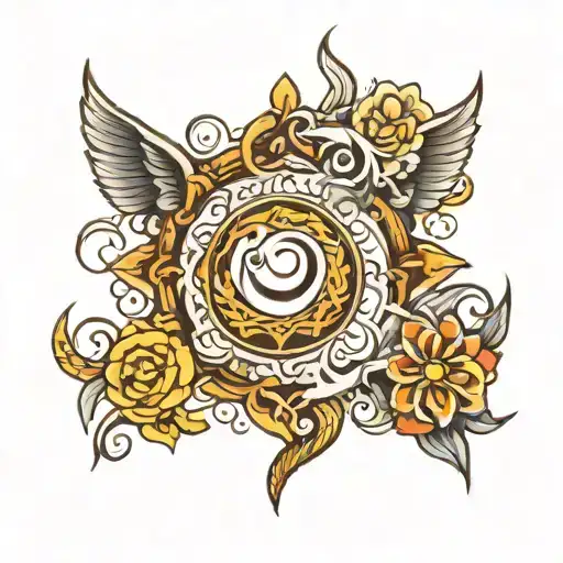 rise, destiny, luck, Om, God, Faith tattoo design idea
