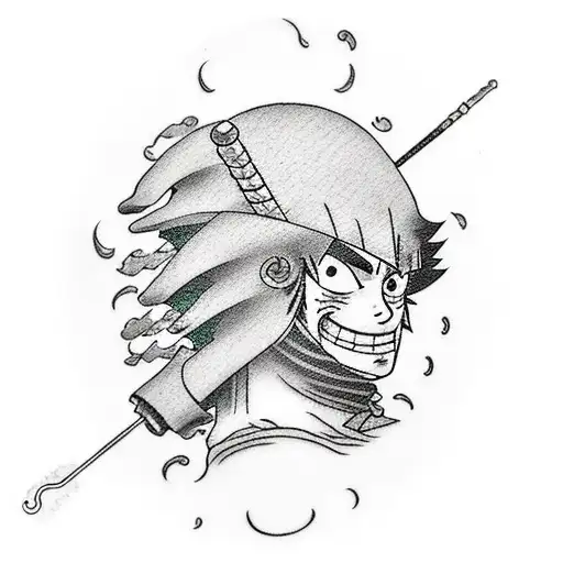 luffy zoro  tattoo design idea