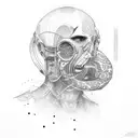 thinker  tattoo design idea