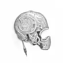 thinker  tattoo design idea