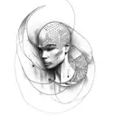 thinker  tattoo design idea