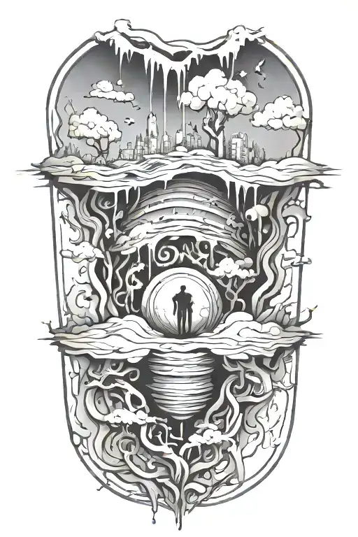 Anxiety tattoo design idea