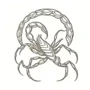 scorpion in the shape of a heart   tattoo design idea
