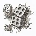 dice symbolizing the gamble tattoo design idea