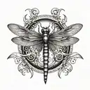 dragonfly tattoo design idea