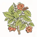 Greek fig plant tattoo design idea