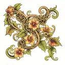 abide vine wrapping tattoo design idea