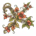 abide vine wrapping tattoo design idea