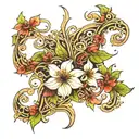 abide vine wrapping tattoo design idea