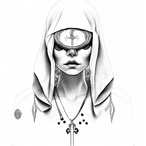 VIRGIN MARIE GOTHIQUE  tattoo design idea