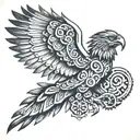 Aztec Eagle tattoo design idea