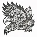 Aztec Eagle tattoo design idea