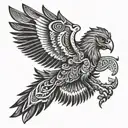 Aztec Eagle tattoo design idea