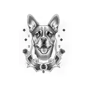 Dog with 3 heads tattoo design idea