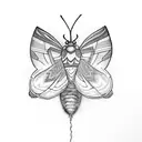 moth and flames tattoo design idea