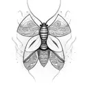 moth and flames tattoo design idea