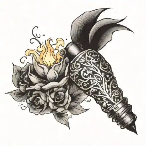 lighter tattoo design idea