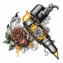lighter tattoo design idea