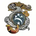 giant USMC emblem tattoo design idea