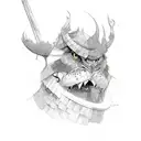 stave with notes tattoo design idea