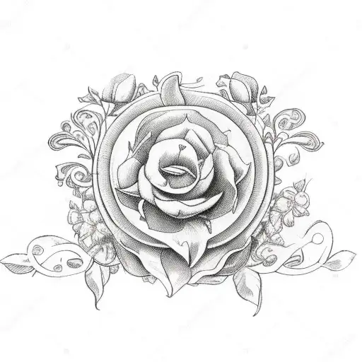 Vintage car with floral accents symbolizing growth and progress tattoo design idea