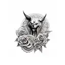 number 7 tattoo design idea