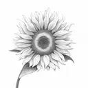 A hunting rifle morphing into a blooming sunflower tattoo design idea